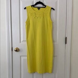 Talbots Yellow Sleeveless Midi Dress